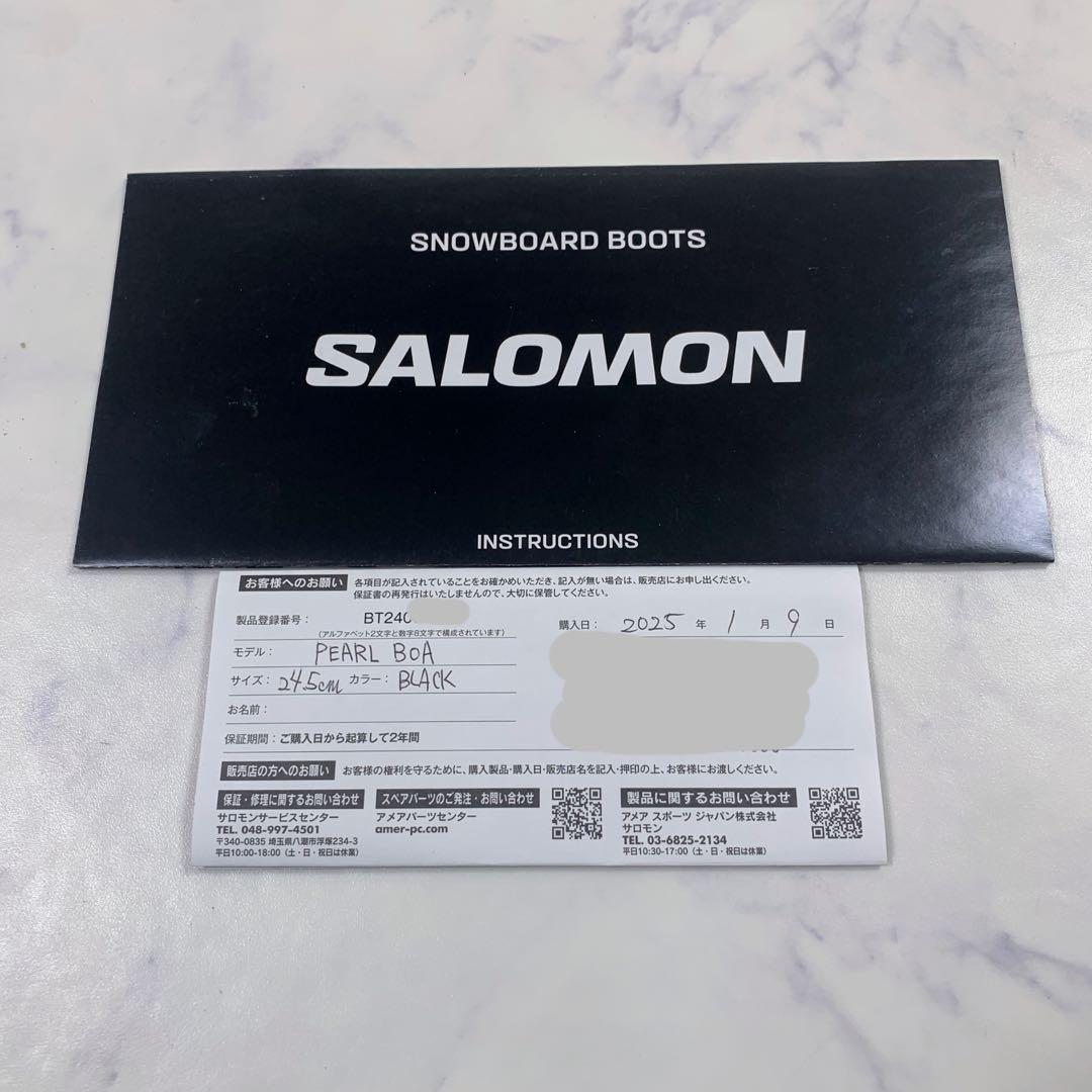 【開封未使用品】SALOMON PEARL BOA 24.5cm 保証書付き