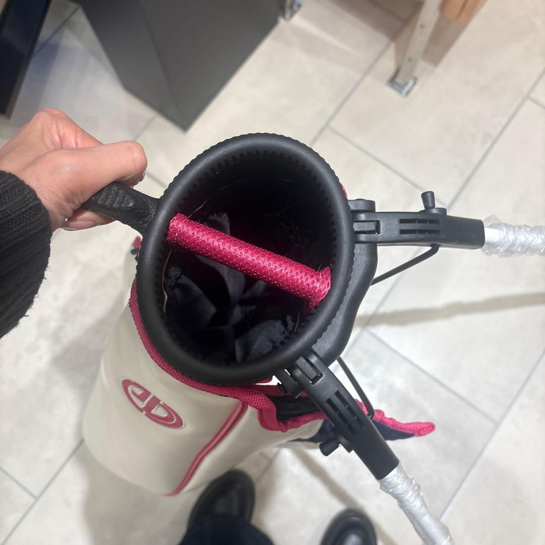 CPG Golf ハーフキャディバッグ ホワイト/ピンク Fサイズ