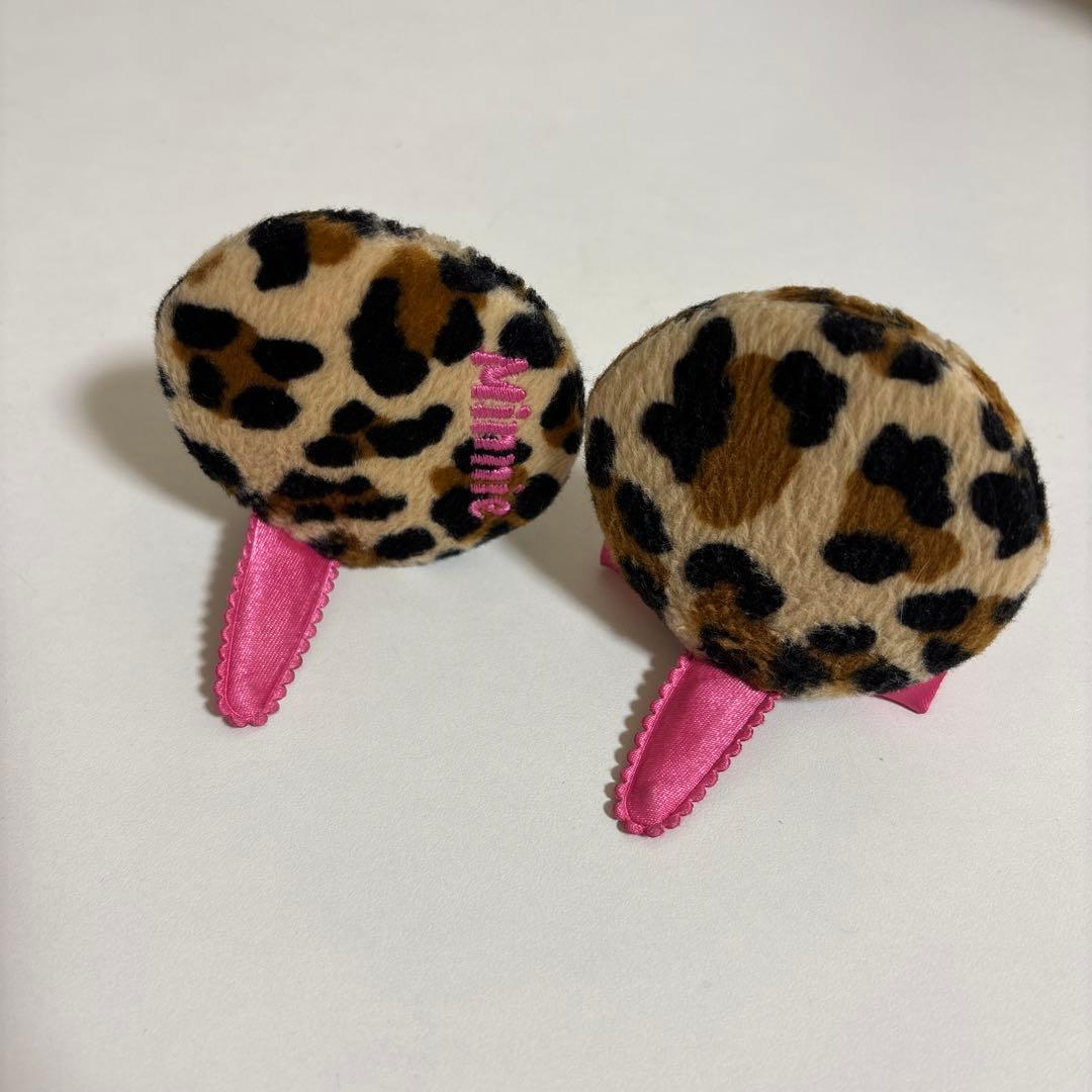 ミニー ヒョウ柄 ヘアピン ディズニー