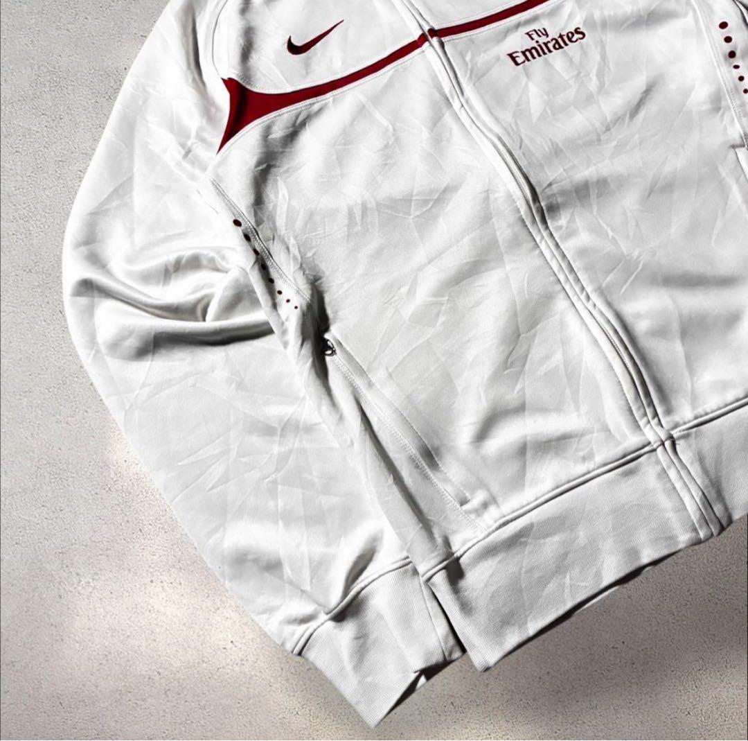 00s NIKEアーセナル刺繍トラックジャケットサッカーY2Kテックバックロゴ