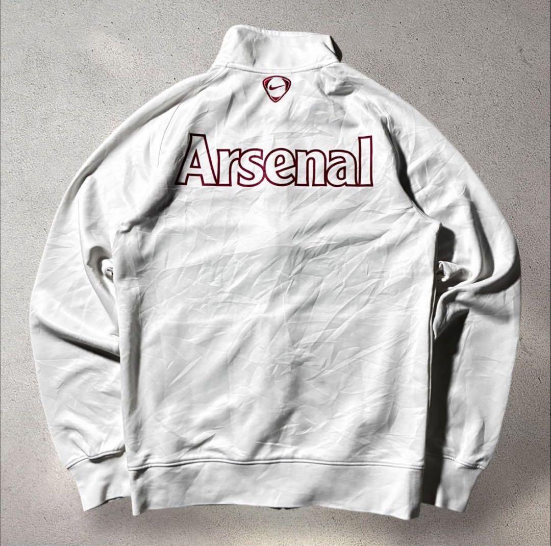 00s NIKEアーセナル刺繍トラックジャケットサッカーY2Kテックバックロゴ