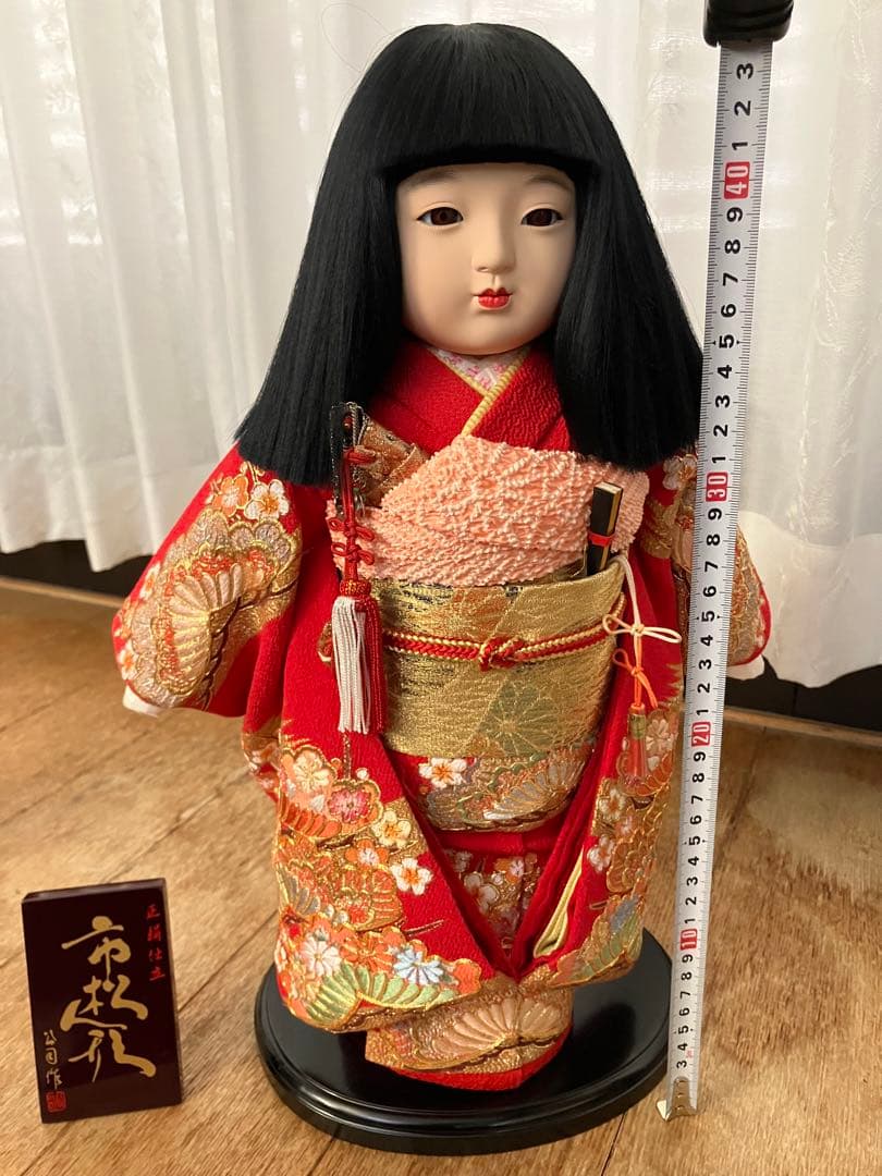 市松人形 赤と金の着物 Mitsukoshi