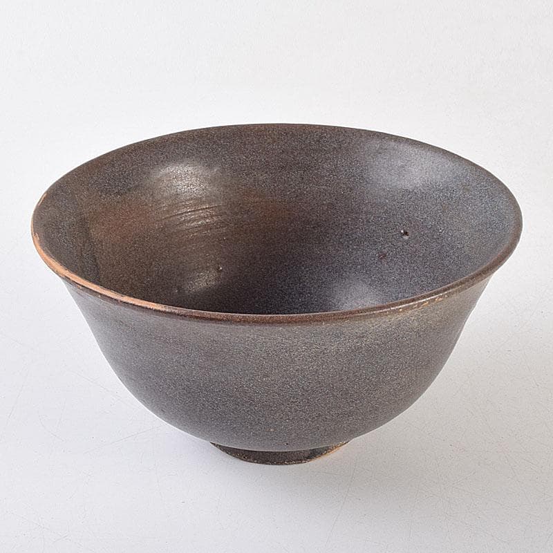 中国　黒釉　茶碗　茶道具　C　R9172