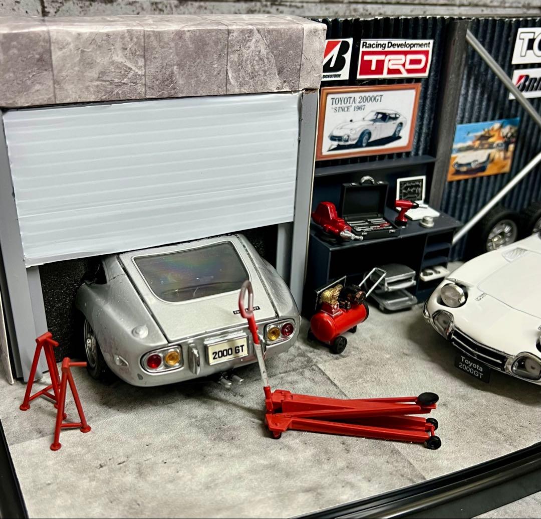国産名車 1/24 トヨタ 2000GT カスタム ガレージ ジオラマ ミニカー