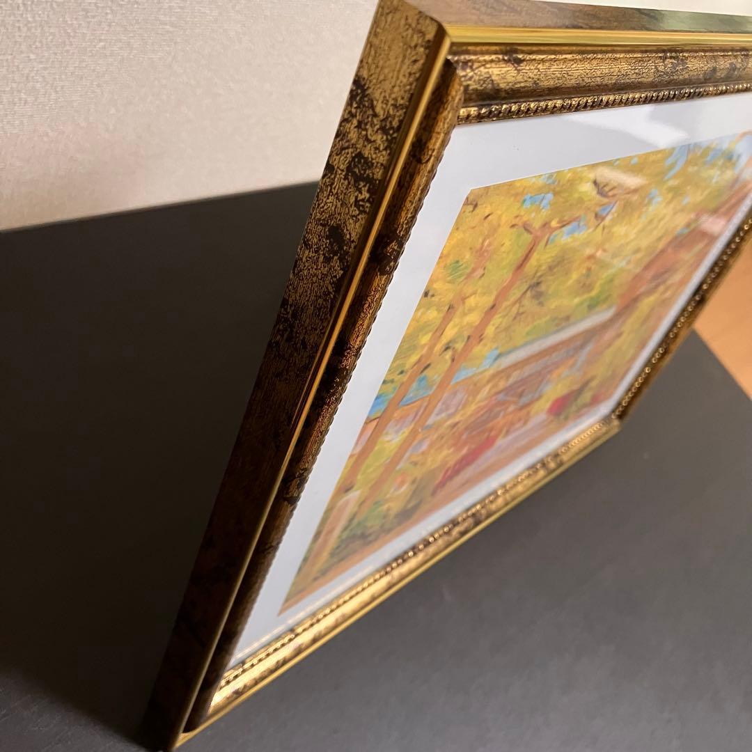 ジブリアート10 千と千尋の神隠しより「積善館」額装品32.7㎝×24.0㎝