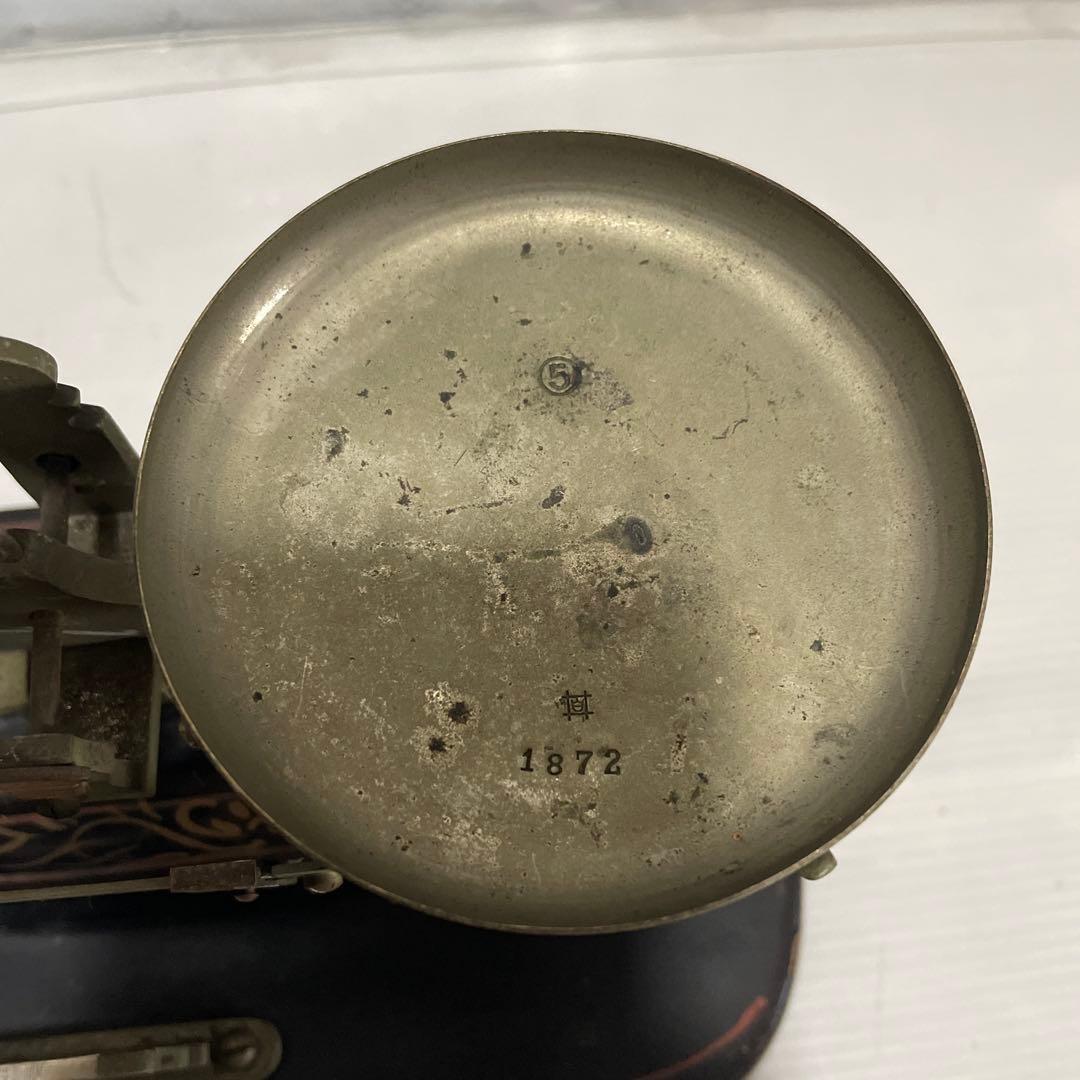 上皿天秤 はかり スケール 大阪 秤量 50匁 定錘 1872年製❓ 金属製