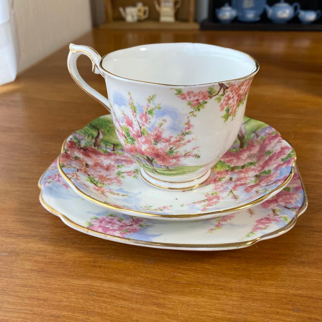 【特価ラスト1点】ロイヤルアルバート　ブロッサムタイム　カップ　ソーサー　トリオ