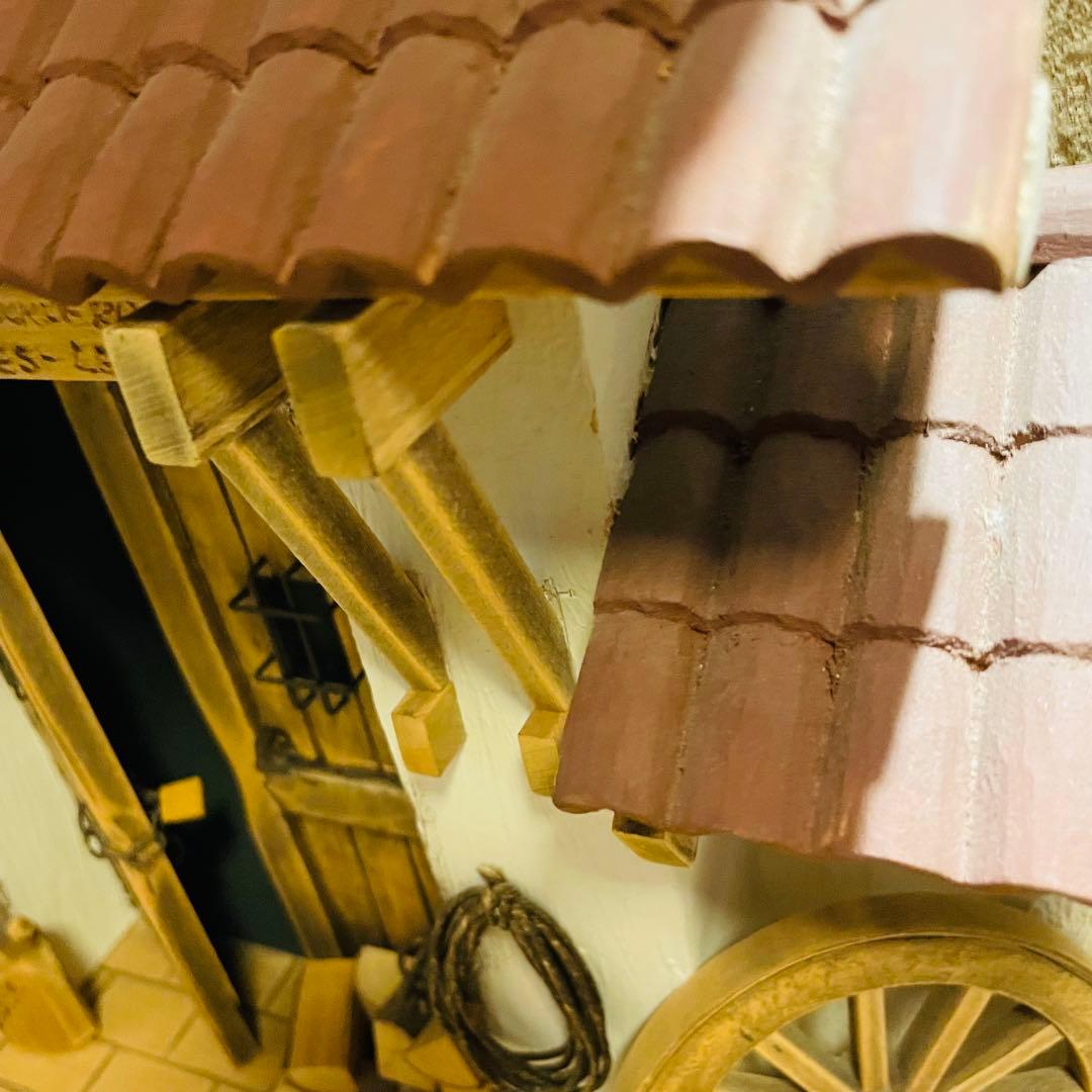 ミニチュア ドールハウス ジオラマ 木製 壁掛け 壁飾り チリ 民芸品 工芸品