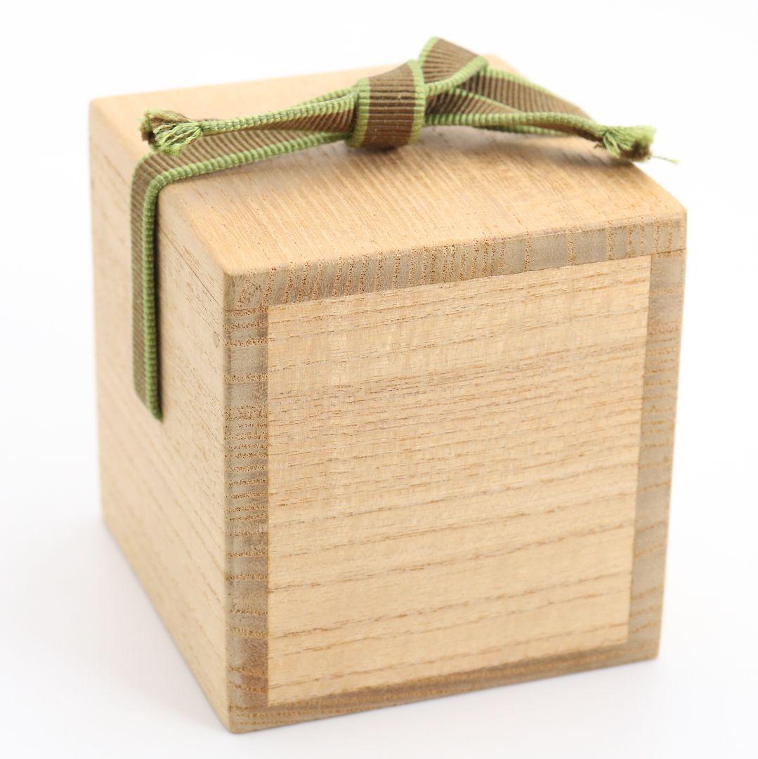 祥桑軒 光寿作 桑太鼓香合 茶道具 共箱共布　C896　N8