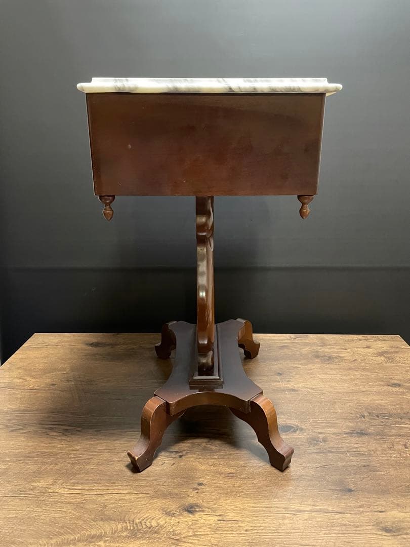 イタリア製　大理石　ハープ　サイドテーブル