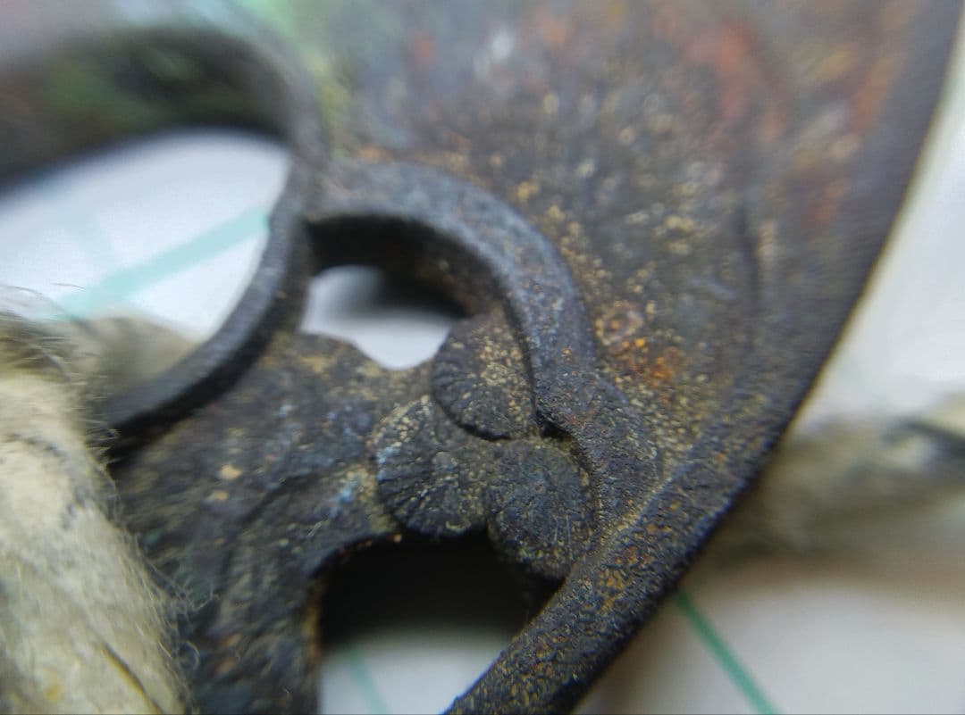 鍔　鉄鍔　切羽　はばき　アンティーク　骨董　金工　古美術　つば