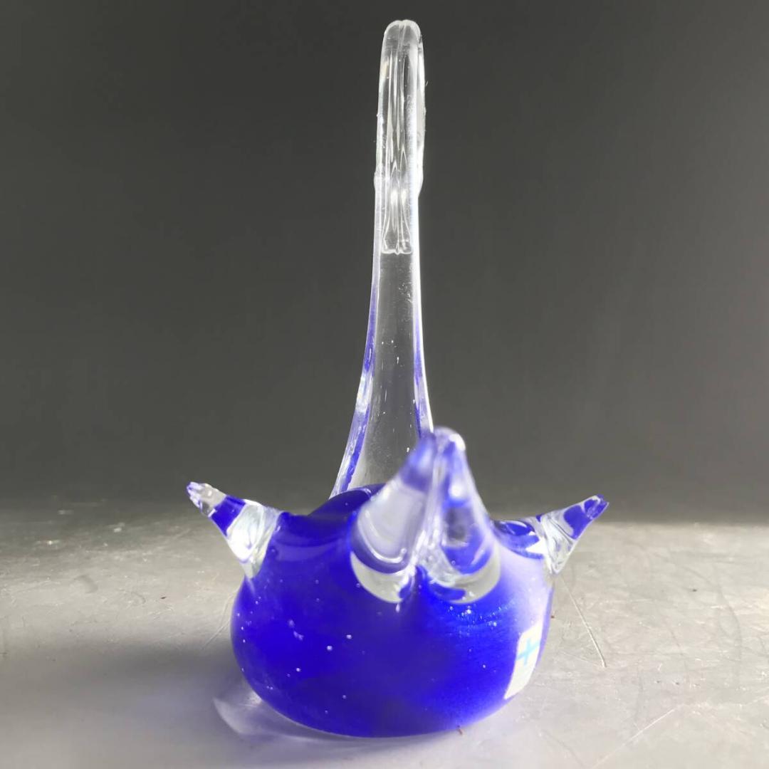 フィンランド 硝子 白鳥 スワン LASI KOSTAMO オブジェ 置物