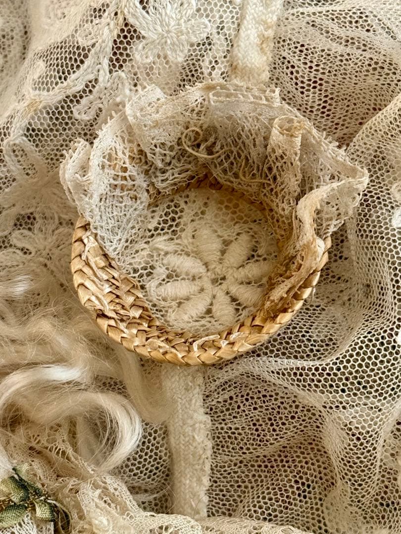 フランス　アンティーク　ユニフランスミニョネットドール1910年オリジナルドレス