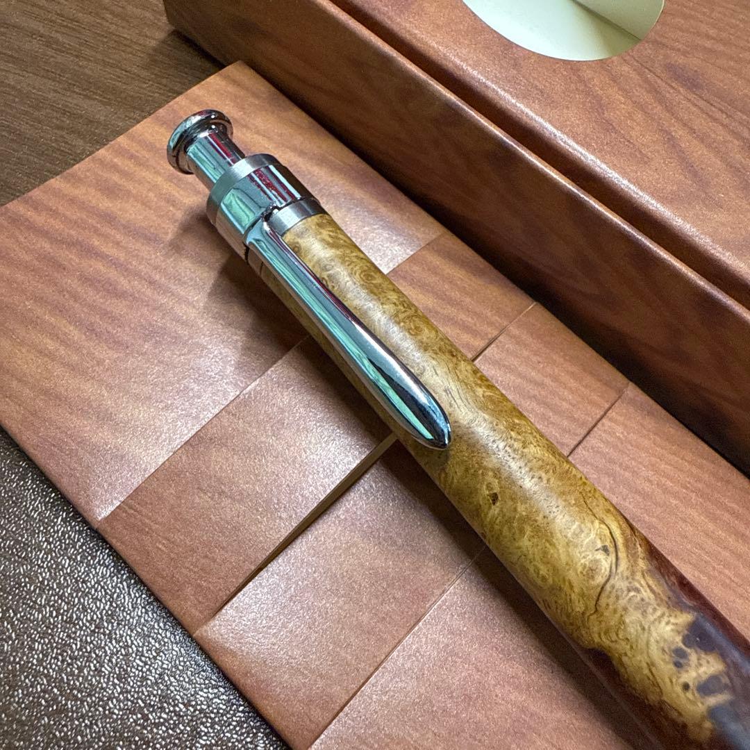 工房楔　シャープペンシル0.5　花梨紅白こぶ杢