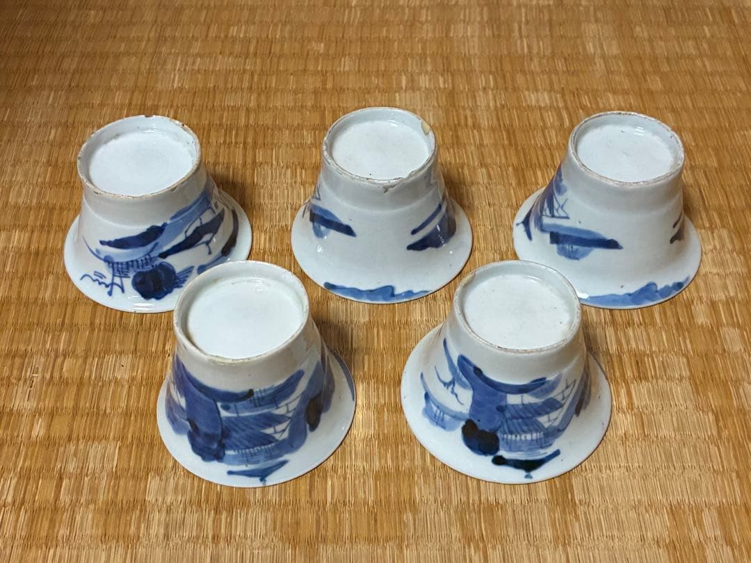 古伊万里 蕎麦猪口 お猪口 ぐい呑み 五客揃い 時代物