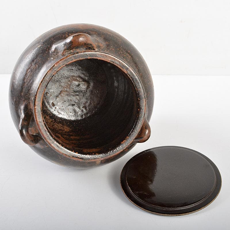茶道具　古瀬戸　祖母懐　三耳壷　水指　紫野　小林太玄極め箱　M　R5998B