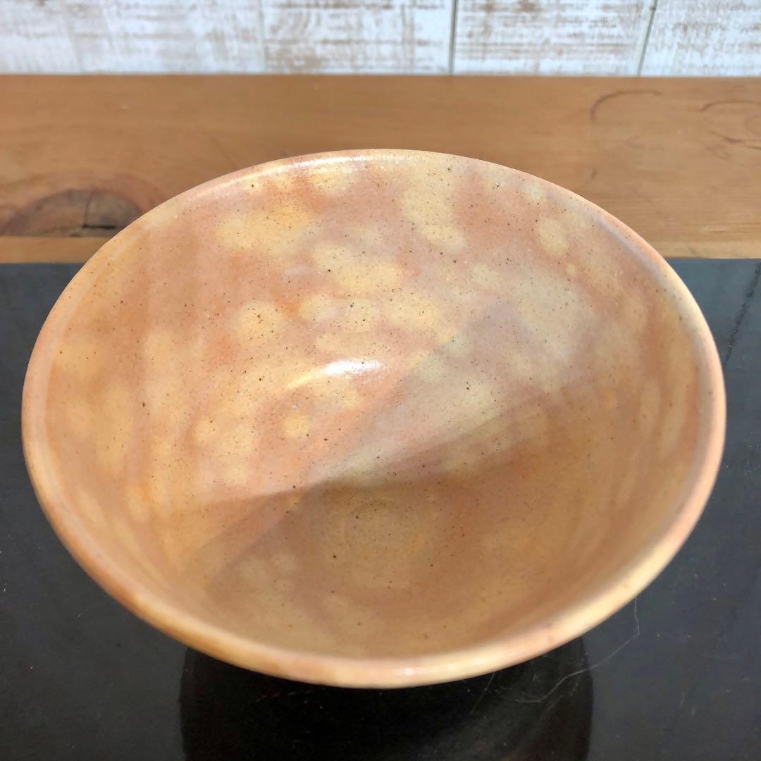 〈未使用〉ピンクマーブル柄がかわいい　茶碗　お砂入茶碗　抹茶碗　茶道具