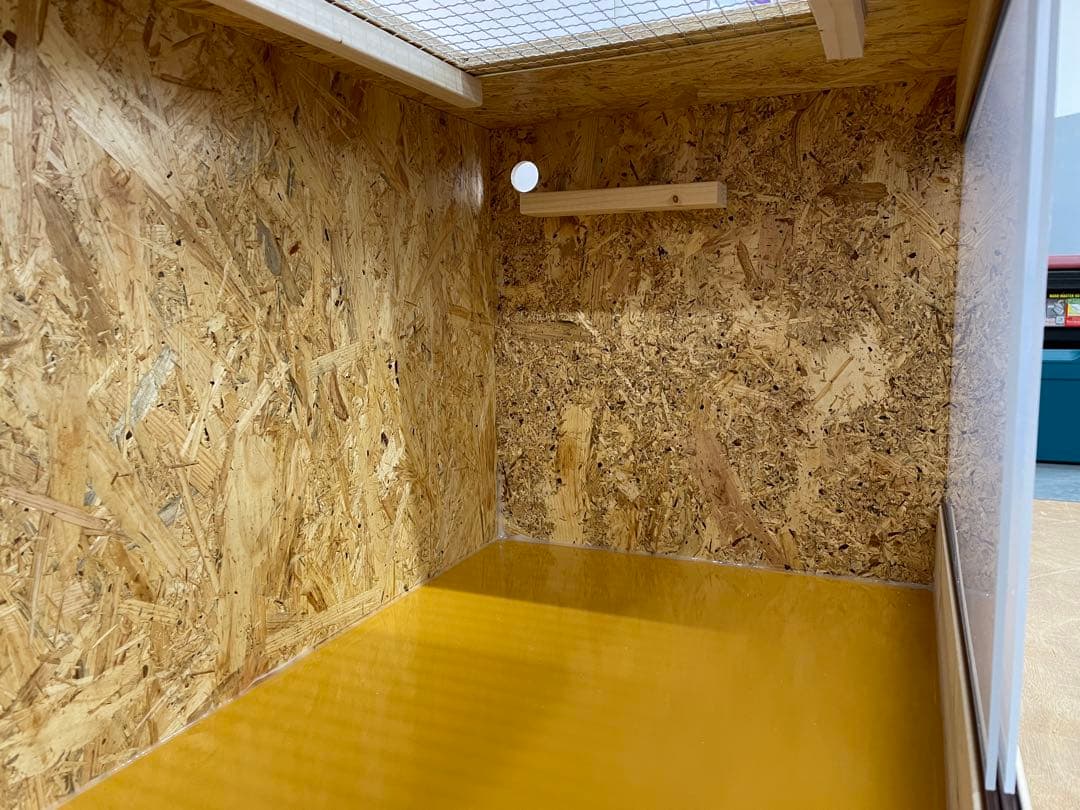 ☆爬虫類木製ケージ　天井金網仕様　900×450×450☆