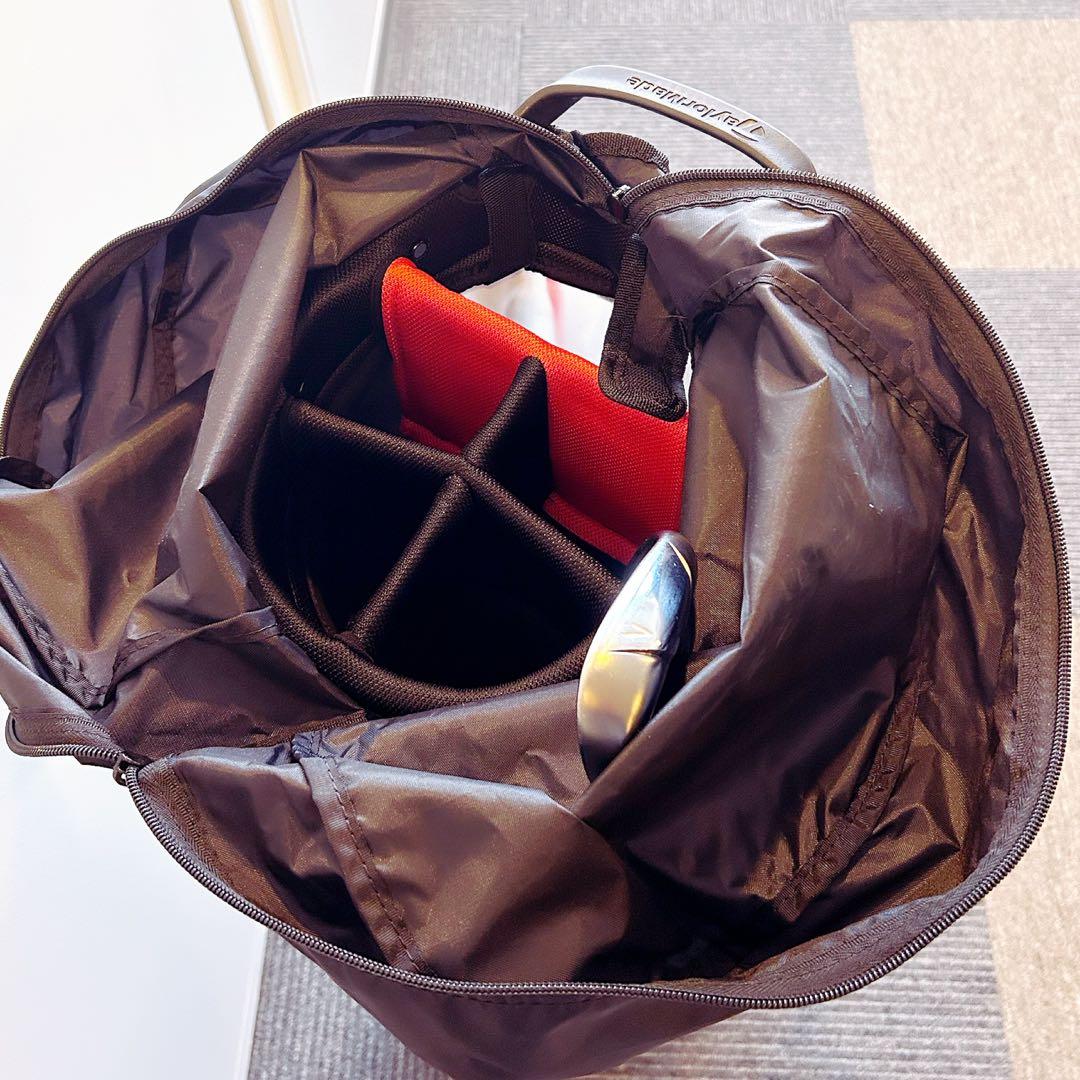 ［新品］TaylorMade キャディバッグ グレー/ホワイト/レッド