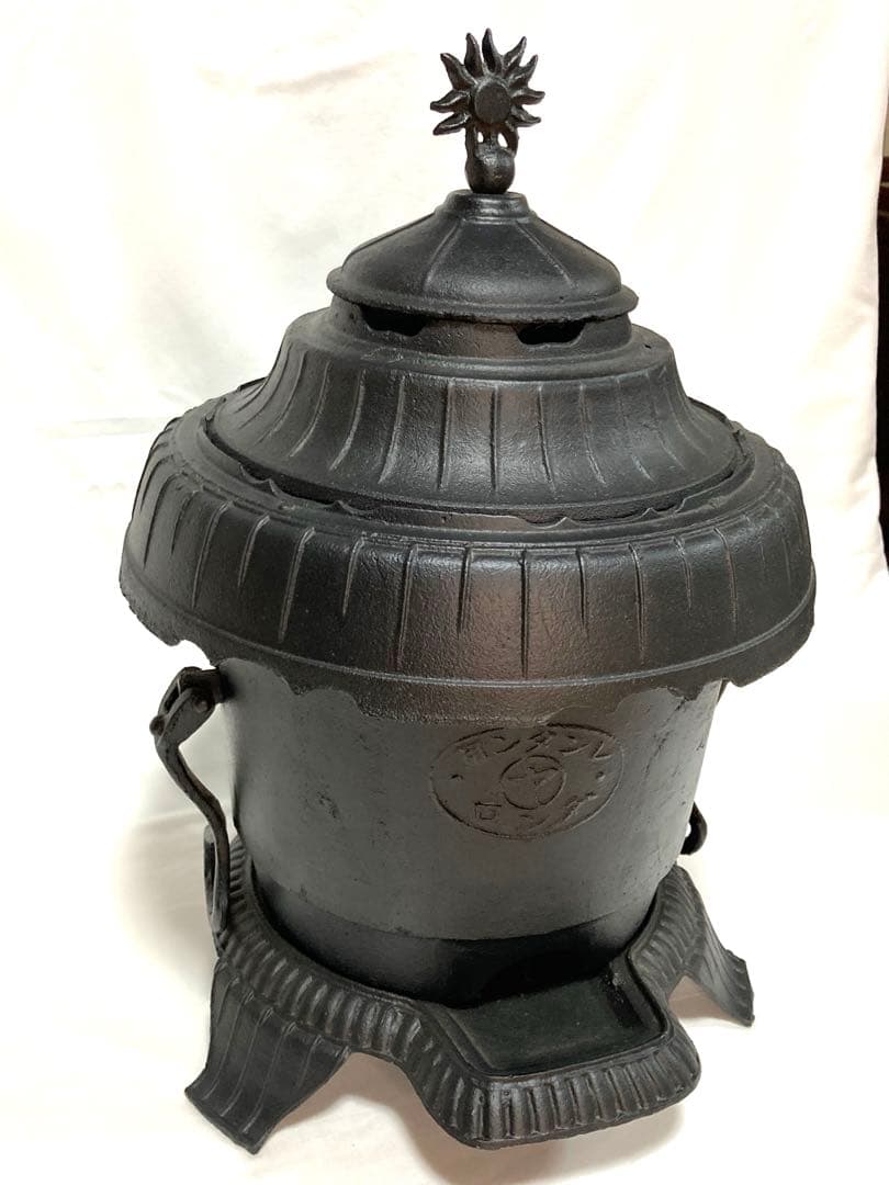 昭和レトロ 練炭ストーブ レンタン用 ダンロ 鋳鉄製 暖炉 アンティーク
