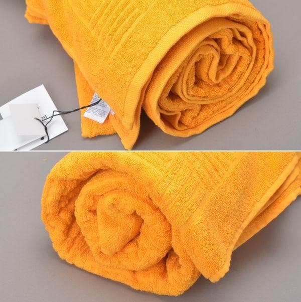 未使用◇ボッテガヴェネタ ビーチタオル袋付 イントレチャート コットン オレンジ