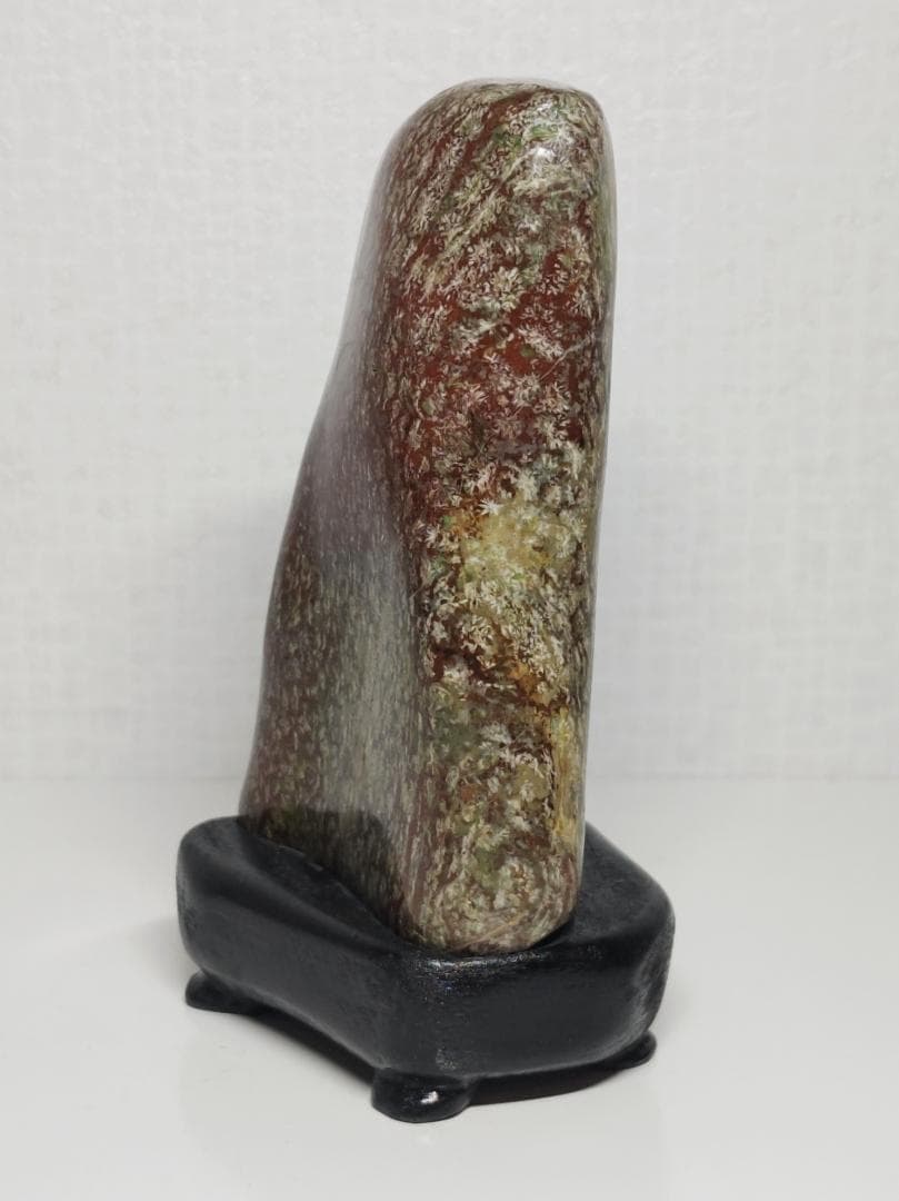 花紋石 524g 錦石 碧玉 ジャスパー 紋石 菊花石 水石 鑑賞石 自然石