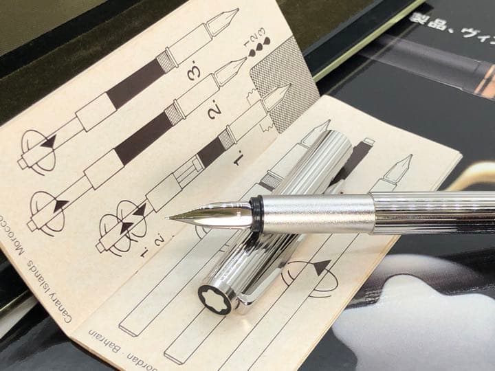 稀な未使用に近い極上の保管品！総プラチナ張りノブレス★No1157★モンブラン製