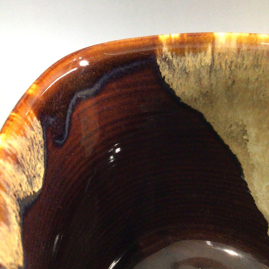 Ｐ５０８　水指　『高取焼』『青柳翠峰造』『耳付水指』　共箱　茶道具