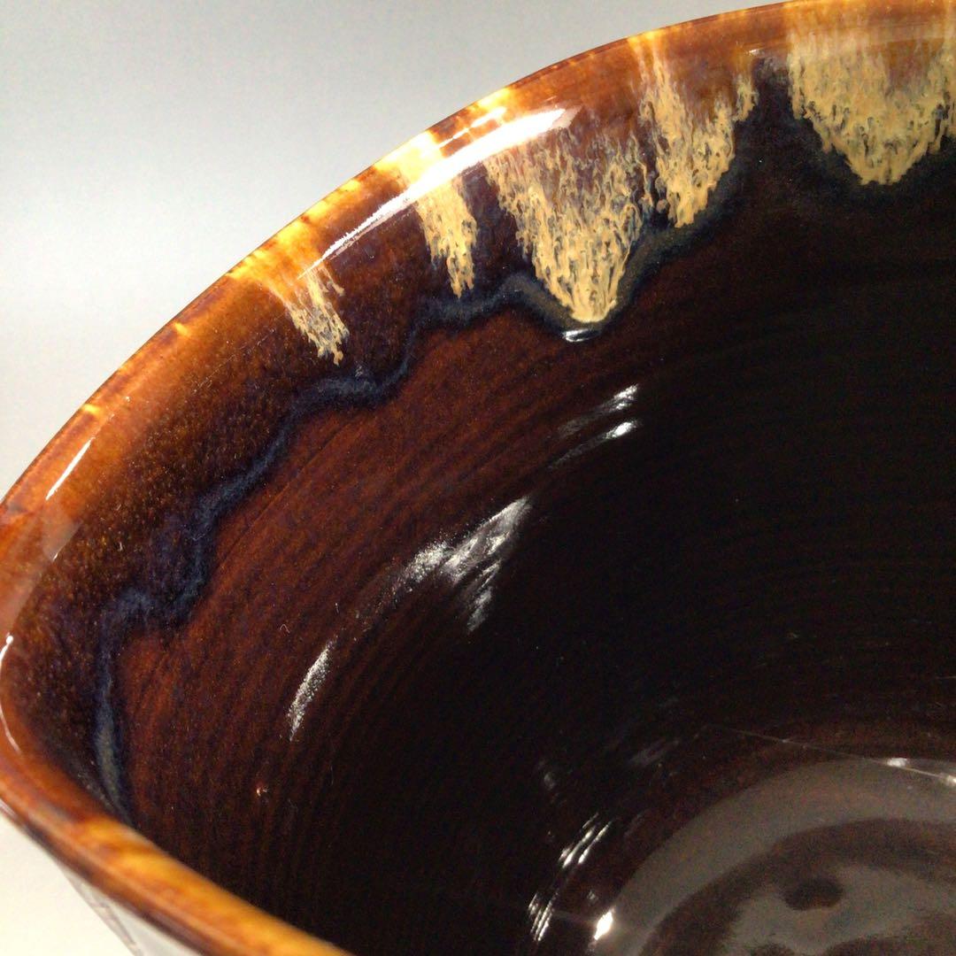 Ｐ５０８　水指　『高取焼』『青柳翠峰造』『耳付水指』　共箱　茶道具