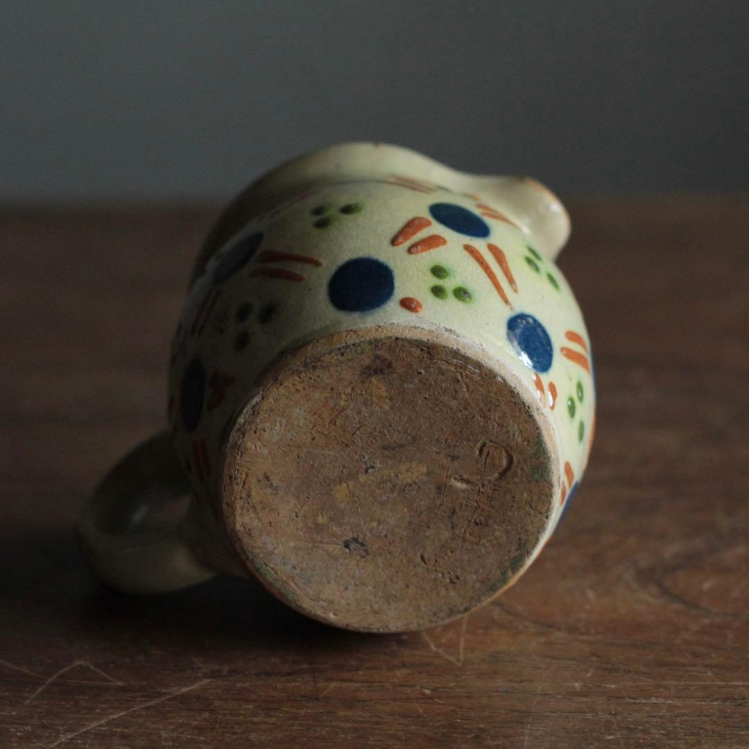 仏蘭西 色絵 酒注 酒器 水注 ピッチャー アンティーク 古道具 ブロカント