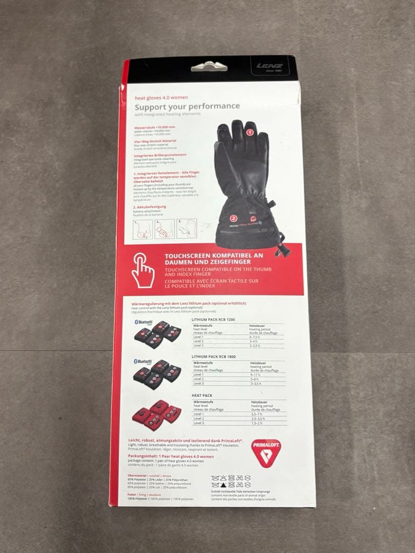 LENZヒートグローブHeatGloves4.0M/8 電熱グローブ ブラック