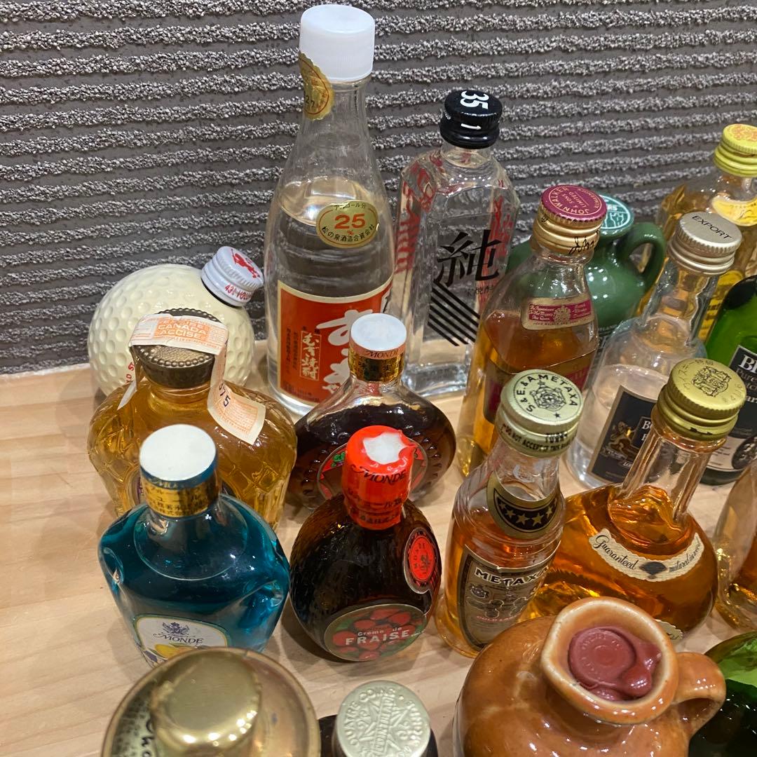 ミニボトル ミニチュア ウイスキー ブランデー コニャック 49本セット