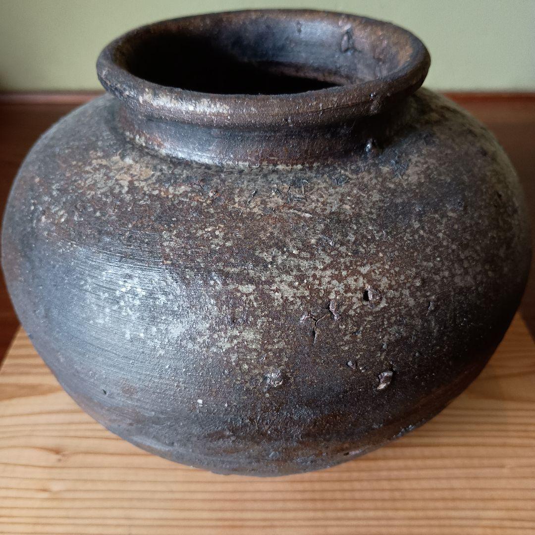 古備前　自然釉壺　窯印イ　桃山
