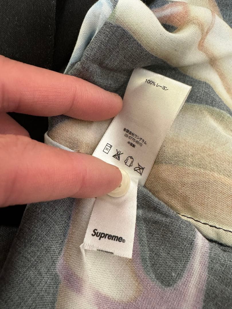 Supreme heels rayon shirt レーヨン シャツ L 登坂