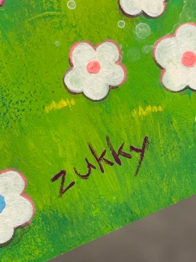 zukky 【1泊２日 天国の旅】 原画 初期作品 現代アート 直筆サイン入り