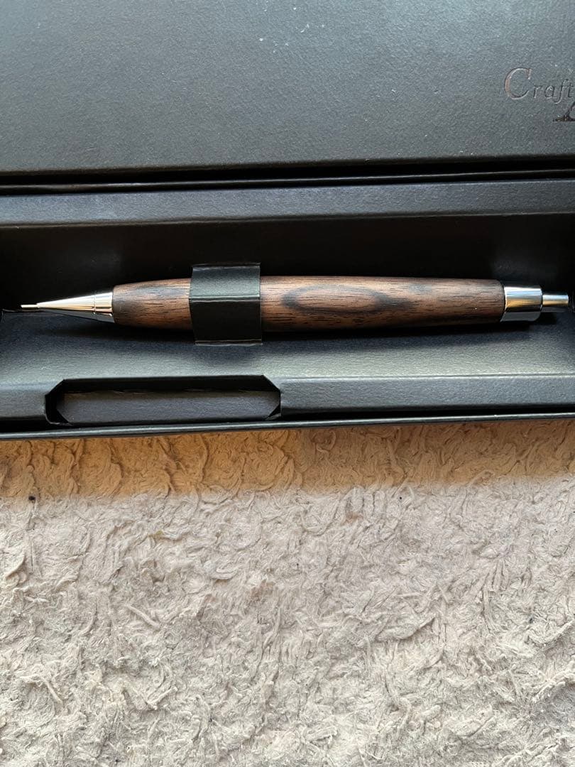 匿名発送　クラフトエー CraftA MP202 黒柿 シャープペン　孔雀杢