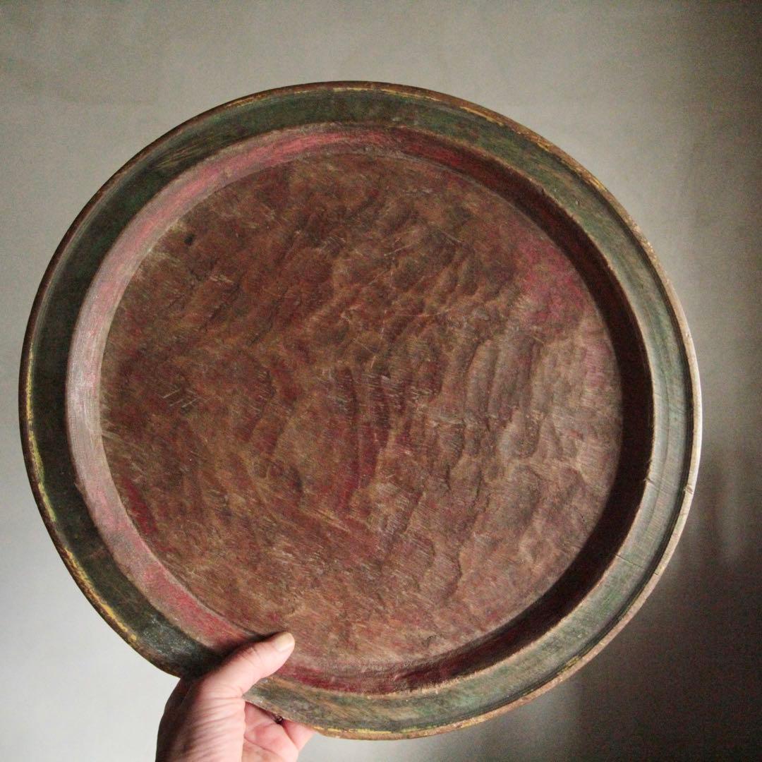 枯れ盆 酒器膳 古道具 アンティーク くり抜き盆 盆