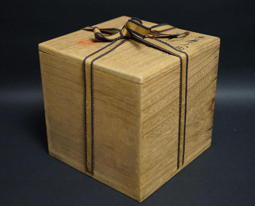 煎茶道具 大丸北峰作 染付青華人物図 鉄砲口 共箱★時代物★美品