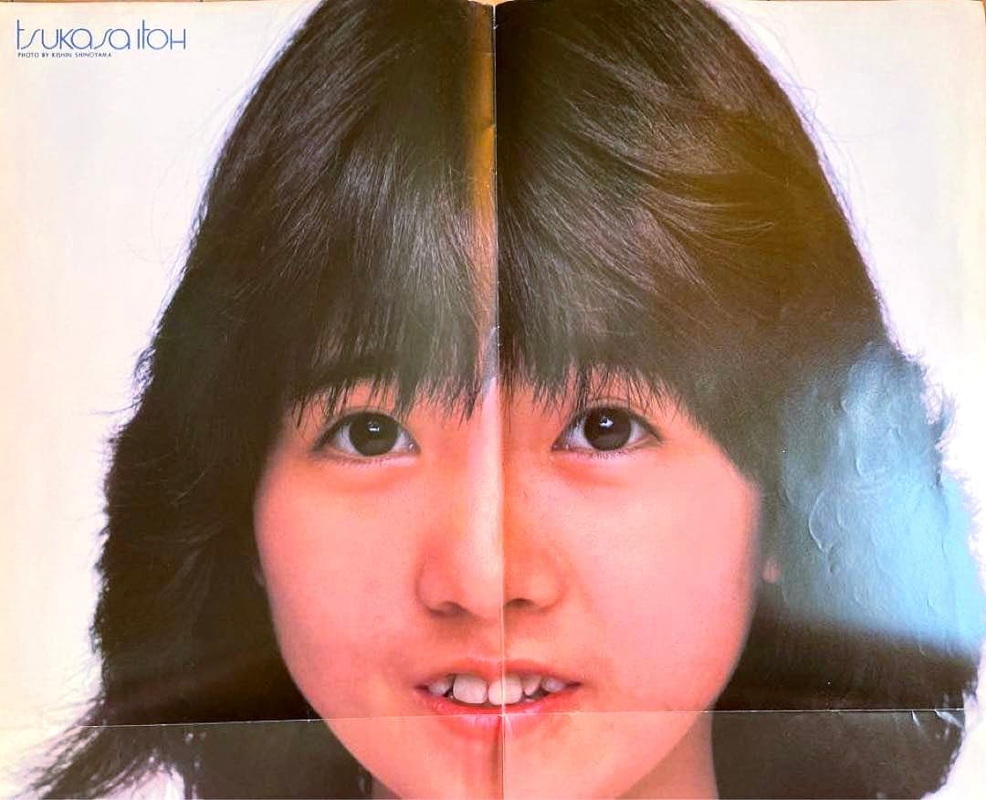 中森明菜 水着レオタード ポスター 雑誌GORO 裏面 伊藤つかさ