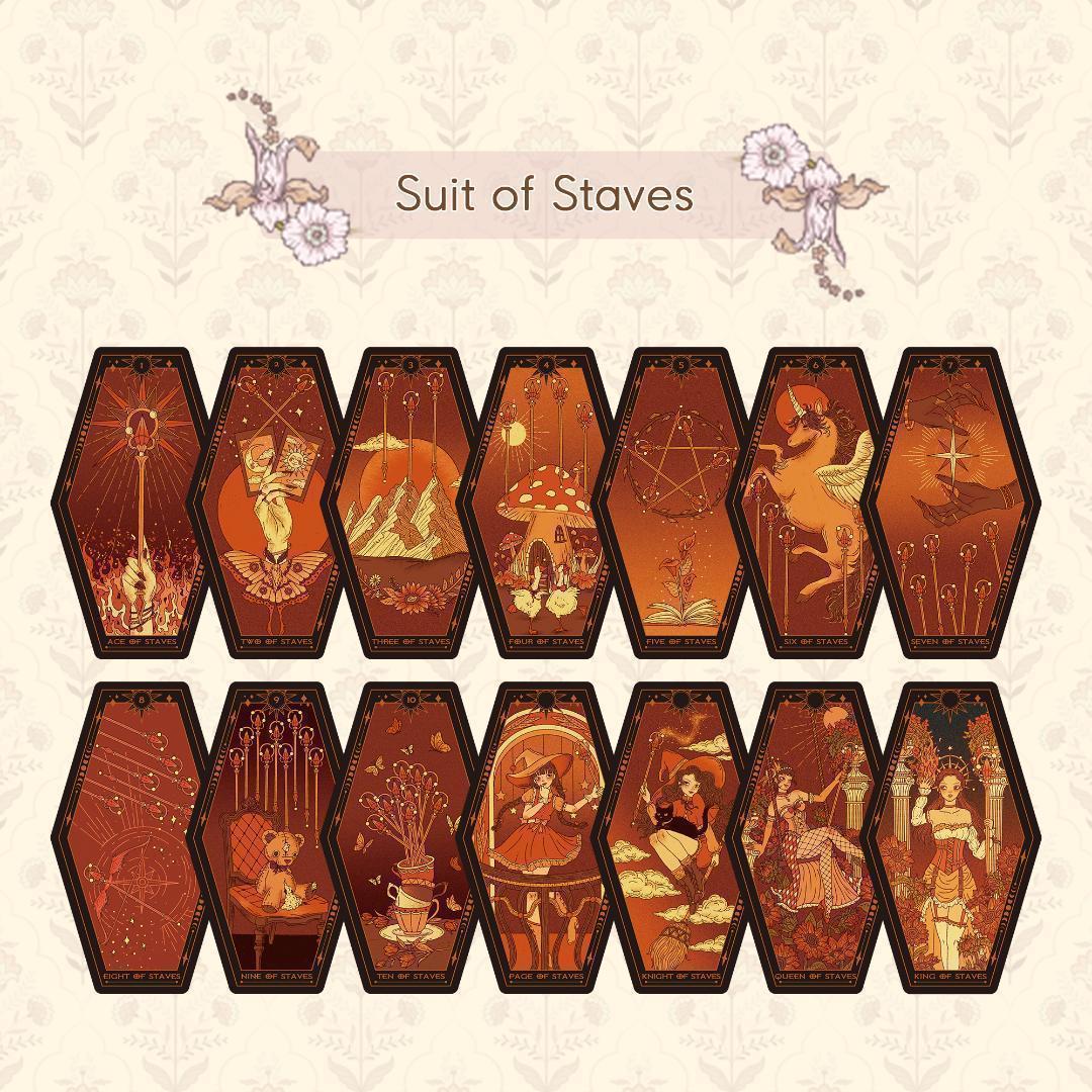 【正規品タロットカード】レア形状✨棺のような六角形✨夢想のビンテージタロット