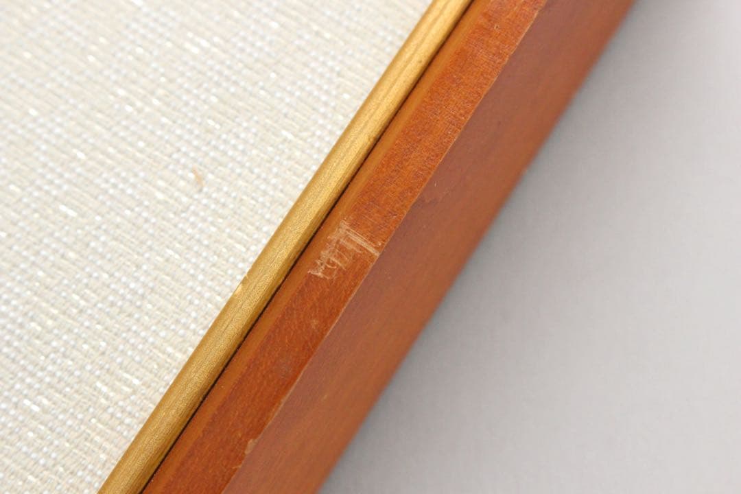 No5540 額装　米重忠夫　「八が岳山麗」　日本画　10号　紙本　送料無料