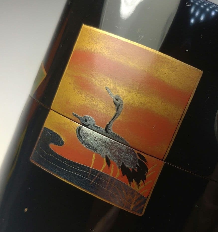 イ269 棗『蒔絵師　千峯作』『色紙蒔絵　中次　棗　共箱』漆塗 茶道具