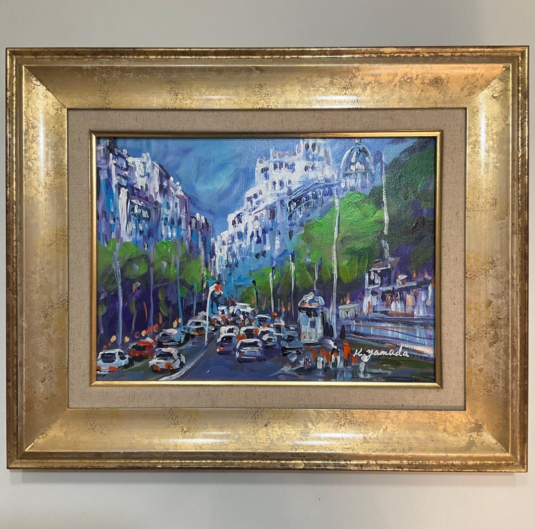 絵画・額縁・油絵・山田 一夫・新品未使用・スペイン・美術品・インテリア・雑貨