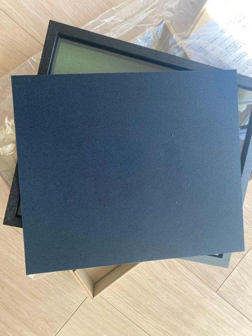 油彩額縁 F3号 [同志舎 細角箱15 黒] 2個セット