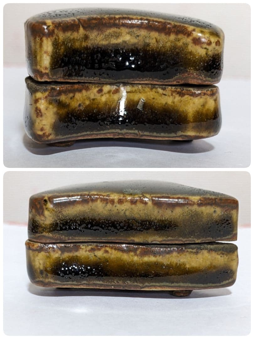 ♦野々村仁清？ 瀬戸釉 三足 香合 江戸時代 コレクション 骨董品 アンティーク