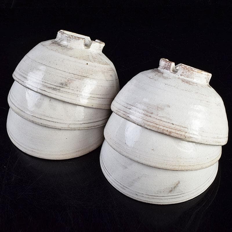 茶道具　萩焼　楽山窯造　数茶碗　十客　共箱　M　R9436B