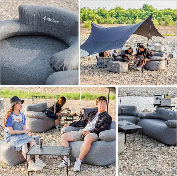 【超買得】KingCamp エアーソファーセット（シングル・ダブル・オットマン）
