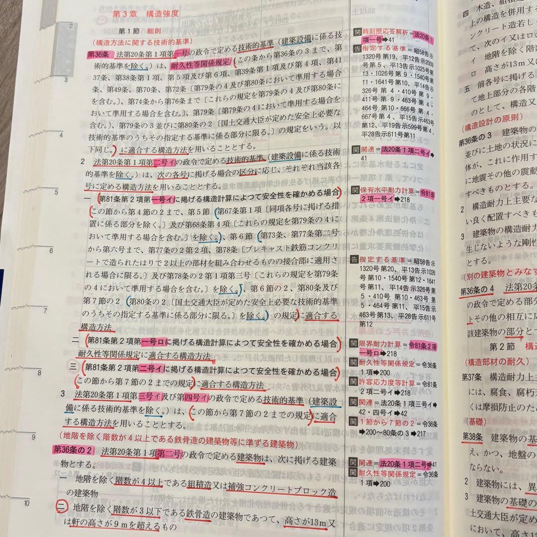 【線引き済み】2025年度 一級建築士 日建 法令集