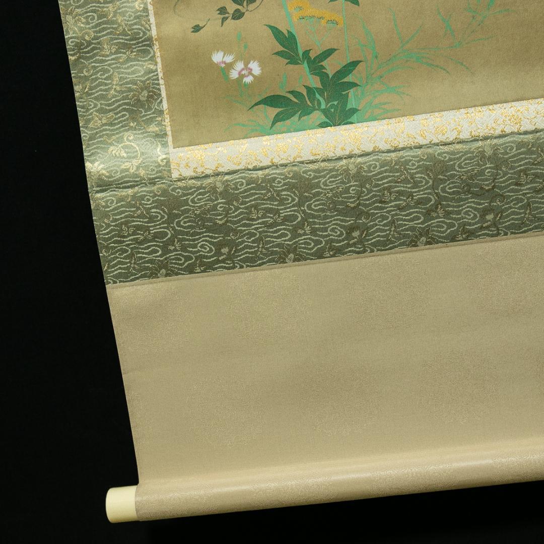 掛軸-1744　酒井抱一　七草図　印刷工芸作品