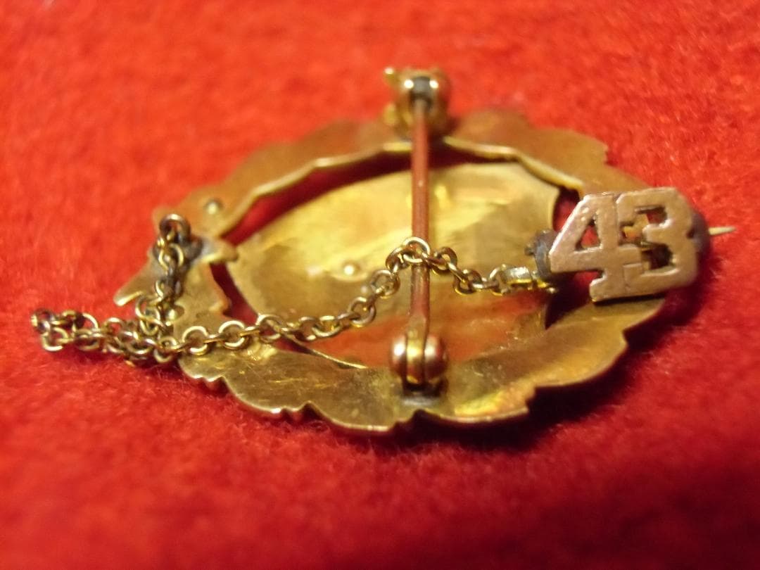 ★１９４３年＊アメリカ軍＊１０Ｋ金/４１７ＧＯＬＤ製＊ＶＦＷＡ議長バッジ（実物）